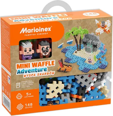Produktbild von Marioinex Bausteine Mini Waffle Schatzinsel 148 Stück buntes Spielzeug