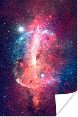 Produktbild von MuchoWow® Poster Weltraum - Sterne - Rot 80x120 cm - Papierdruck