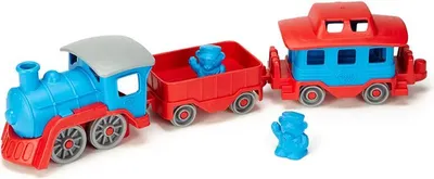Produktbild von Green Toys Spielzeugzug blau - nachhaltiges und sicheres Spielzeug