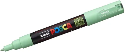 Produktbild von Fasermaler Uni Posca PC-1MC 0,7 hellgrün Packung mit 6 Stück