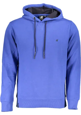 Produktbild von Elegantes Herren-Sweatshirt in Blau mit Stickerei und Kontrastdetails