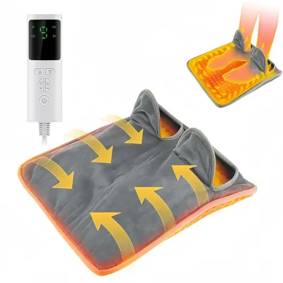 Produktbild von 5-in-1 Elektro-Fußmassagegerät, 9 Heizstufen, 4 Timer-Stufen, verbessert Durchblutung, maschinenwaschbar, 1,7 m Kabel, für Füße, Schultern, Taille