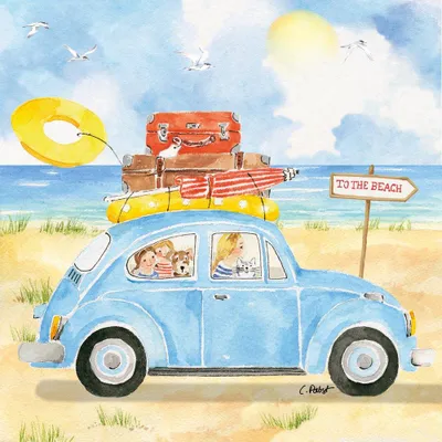Produktbild von Servietten 33x33 cm - To the Beach