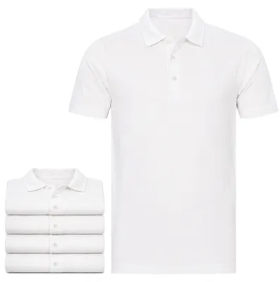 Produktbild von Mivaro Herren Poloshirt 5er Pack - Polo-Kragen mit 3-Knopf-Leiste, atmungsaktiv, 100 % Baumwolle, Regular Fit, große Auswahl bis 5XL