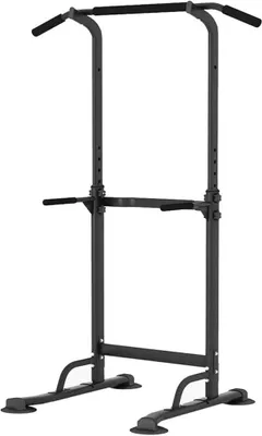 Produktbild von Verstellbarer Power Tower 165-210 cm mit Klimmzugstange und Dip-Station – Kraftstation – Fitnessreck