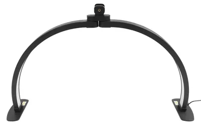 Obrázok produktu pre LED lampa na riasy a nechty - stolná lampa s výkonom 38 W - 3 farby svetla - 10-stupňové stmievanie - 364 LED diód - s držiakom na telefón - zástrčka typu EÚ - čierna