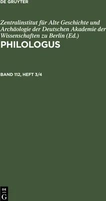 Produktbild von Philologus, Band 112, Heft 3/4, Philologus Band 112, Heft 3/4