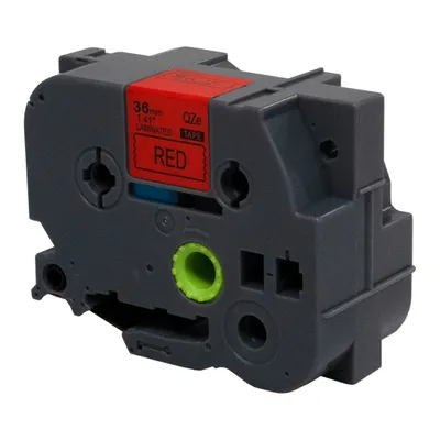 Produktbild von DULA Etikettenband - Kompatibel mit Brother P-Touch Tze-461 - 1 Stück - Schwarz auf rot - 36mm x 8m