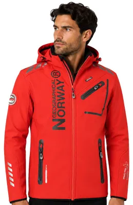 Produktbild von Geographical Norway Herren ROYAUTE Softshelljacke Schwarz/Rot Größe M WT1804H/GN-RED / BLACK