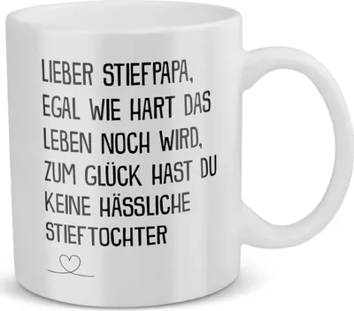 Produktbild von 22Feels Stiefpapa Geschenk von Stieftochter Vatertag Bonuspapa Stiefvater Tasse Herrentag Geburtstag Weihnachten Kaffeetasse Patchwork Familie Stiefeltern Geschenkidee