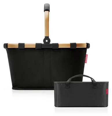 Produktbild von reisenthel Einkaufskorb Tasche Korb carrybag frame gold / black BK7041 + Organizer schwarz