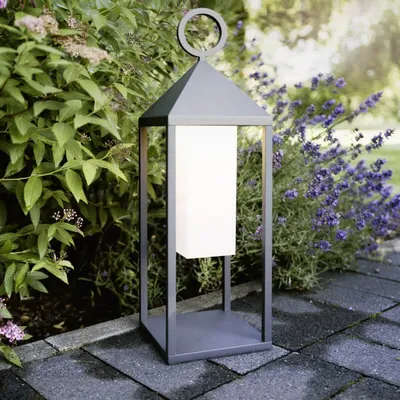 Produktbild von SIGOR Akku-Tischleuchte Nuphare 470mm anthrazit 2,2W 2700K IP54 180lm Ra85 dimmbar