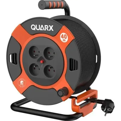 Obrázok produktu pre Káblový bubon – QUARX – DIY – 40 m, H07RN-F 3G 1,5 mm², plastový bubon