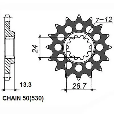 Produktbild von SUNSTAR Kettenritzel 556-16 Vorne für KAWASAKI MOTORCYCLES GPZ Stahl
