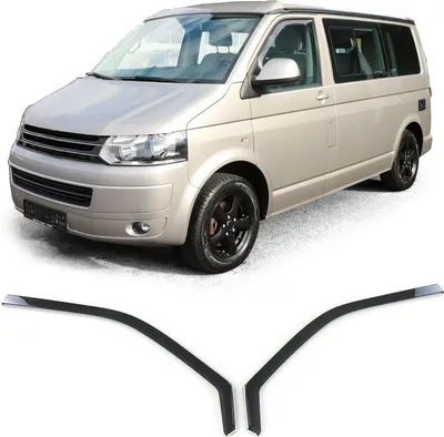 Produktbild von carparts online GmbH Windabweiser Schwarz Smoke 1 Paar für VW Bus T5 T6 ab 2003 vordere Seitenscheiben