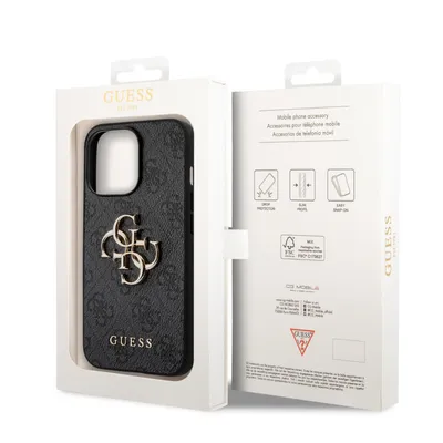Zdjęcie produktu dla Guess GUHCP14L4GMGGR iPhone 14 Pro6,1 szary/grey hardcase 4G Big Metal Logo