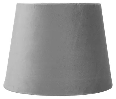 Produktbild von Lampenschirm aus Stoff, E27, E14, Samt, konisch, dekorativer Lampenschirm, Ersatzschirm für Tisch, Nachttisch, Boden, Hellgrau