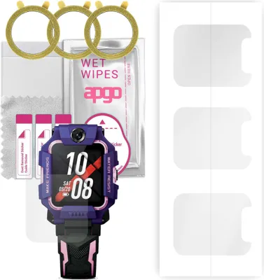 Produktbild von apgo 3 Stück Schutzfolie, klar, kompatibel mit Imoo Watch Phone Z6 Smartwatch, Hydrogel Displayschutzfolie mit Positionierhilfe, Displayfolie, robust und kratzfest