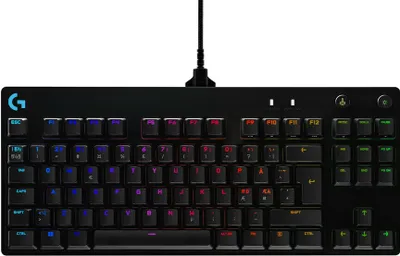 Produktbild von Logitech G Pro Mechanical Gaming Keyboard - Tastatur - Hintergrundbeleuchtung - USB - Pan-Nordic - Tastenschalter: GX Blue Clicky - Schwarz