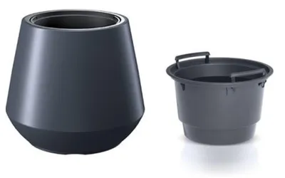 Zdjęcie produktu dla Doniczka z wkładem HEOS antracyt 39,5cm (wariant IV)
