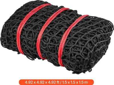 Immagine prodotto di VEVOR rete per balle di fieno rotonde, 1,5x1,5x1,5 m, maglia 42x42 mm, materiale PE, struttura senza nodi, con fascette, navetta ad aghi, cavo di riparazione e sacchetto di stoccaggio, rete filata per mangimi per cavalli