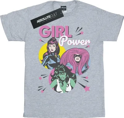 Produktbild von Marvel Comics - "Girl Power" T-Shirt für Herren BI37682 (XXL) (Grau)