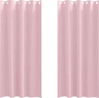 Produktbild von vidaXL Verdunkelungs-Vorhänge mit Ringen 2 pcs Babyrosa 260 x 140 cm