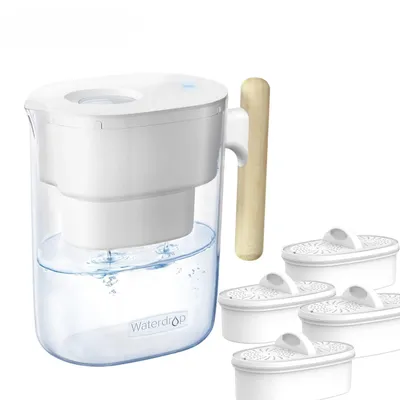 Produktbild von Waterdrop Chubby 3.5L Wasserfilter-Kanne mit 4×90 Tage Filterkartusche, NSF e, BPA-frei, Weiß (Ersatzfilter: WD-PF-01A Plus)