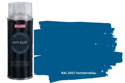 Produktbild von OELLERS AntiRust 3in1, 400ml, RAL 5017 Verkehrsblau, Metallschutzlack, Rostschutzlack, Grundierung & Deckanstrich, Schutzschicht für alle Metallarten