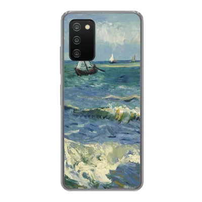 Produktbild von MuchoWow® Handyhülle Schutzhülle Hülle für Samsung Galaxy A03s Meereslandschaft bei Les Saintes-Maries-de-la-Mer - Vincent van Gogh Silikon Softcase Handy Hülle - Schutz