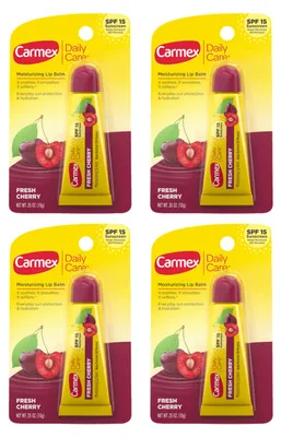Obrázek produktu pro CARMEX – Balzám na rty – Výhodné balení 4 ks – SPF 15 – Třešňová příchuť