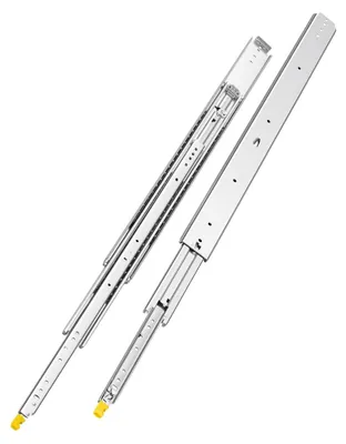 Immagine prodotto di VEVOR 1 coppia di guide per cassetti ad estrazione totale 965 mm, portata 226,8 kg, guide per cassetti, cuscinetti a sfera con cricchetto, guide telescopiche laterali per scaffali, armadi, cassetti industriali