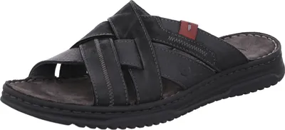 Produktbild von Rohde Herren Pantoletten Leder Clogs Alghero 6250, Größe:42 EU, Farbe:Schwarz