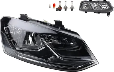 Produktbild von Johns, Scheinwerfer Halogen passend für VW Polo 09 6R 04/2014- H7 H7 Re. + Nebel+Leuch. 6C1941006 6C1941006B 6C0941662C