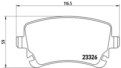 Produktbild von Brembo Bremsbelagsatz, Scheibenbremse Hinterachse P 85 076