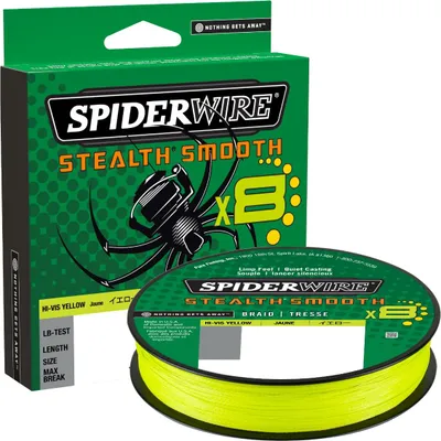 Produktbild von SPIDERWIRE Stealth Smooth, 150m, 0,06mm, 5.4kg / 11,9lbs, gelb, geflochtene Angelschnur, 1515614