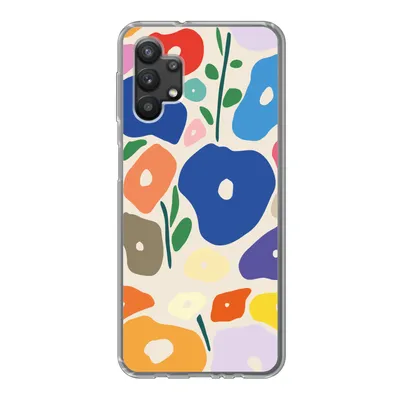 Produktbild von MuchoWow® Handyhülle Schutzhülle Hülle für Samsung Galaxy A32 5G Blume - Abstrakt - Blätter Silikon Softcase Handy Hülle - Softcase
