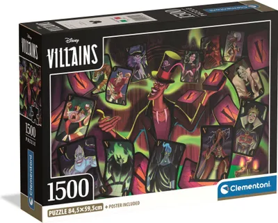 Image de CLE puzzle 1500 Compact Disney Vilains 31744