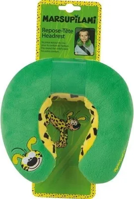 Produktbild von Nackenkissen, Marsupilami, Plüsch, 22 x 5 x 21 cm, Grün/Gelb, Kinder