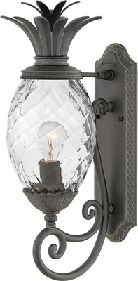 Produktbild von Wandlampe außen Aluminium Glas IP44 Schwarz antik E27 Klassisch Außenwandlampe