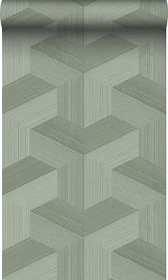 Produktbild von Origin Wallcoverings Tapete 3D-Muster Graugrün 53 cm x 10.05 m