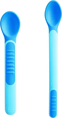 Imagen del producto de Cucharas y tapa termosensibles MAM, juego de cubiertos para niños a partir de 6 meses