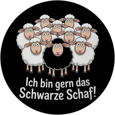 Produktbild von Ich bin gern das schwarze Schaf! Magnet mit Flaschenöffner