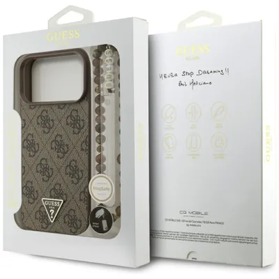 Image de Etui Guess 4G Strap Triangle Logo Magsafe Na Iphone 17 Pro Max - Brązowe