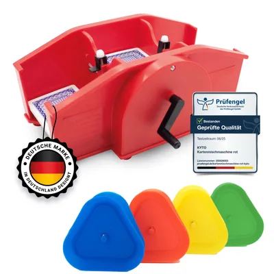 Produktbild von Kyto Kartenmischmaschine rot inkl. 1x Spielkarten + 4x Kartenhalter