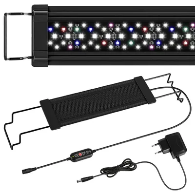 Image de Lampe d'aquarium LED colorée étanche de 12W, avec support et minuterie, pour un éclairage décoratif