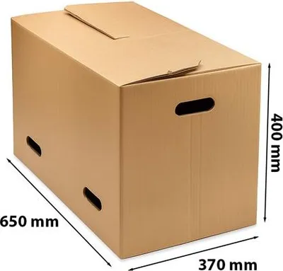 Zdjęcie produktu dla Pudło przeprowadzkowe wykrojnikowe 650x370x400mm do przeprowadzek