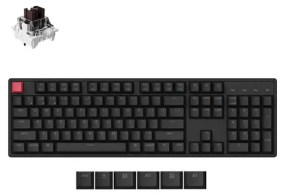 Productafbeelding van Keychron K10 V2 Draadloos Mechanisch Toetsenbord, RGB, Hot-Swap, Brown - Bluetooth, USB-C, Volledig formaat, Hot-Swappable Brown