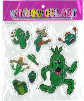Produktbild von Gel Fensterbilder Kinder Fenstersticker Gelsticker Dekoration Kühlschrank Bunt 26x20cm