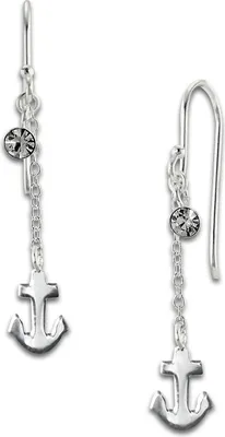 Image de SilberDream blanc Boucles d'oreilles Ancre Zirconia Femme 925 Argent Boucles d'oreilles SDO8811W
